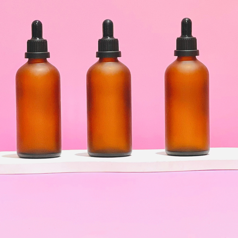 100Ml Glass Bottle With Black Tamper Proof Dropper (Round)