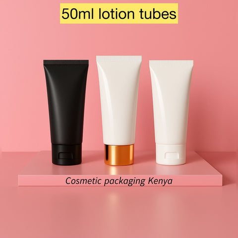 50Ml White Lotion Tube With White Cap