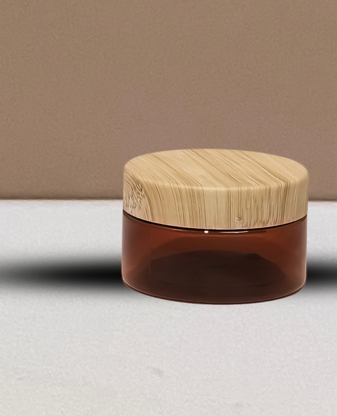 100g Plastic Jar With Bamboo Lid