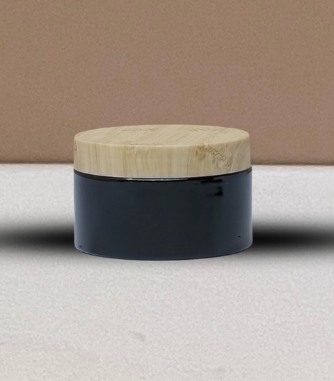 250g Wide Plastic Jar With Bamboo Lid