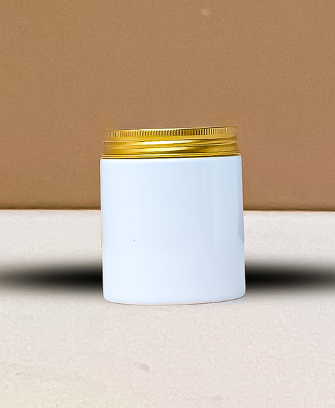 250g Tall Plastic Jar With Gold Aluminium Lid
