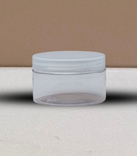 250g Wide Plastic Jar With Clear Lid