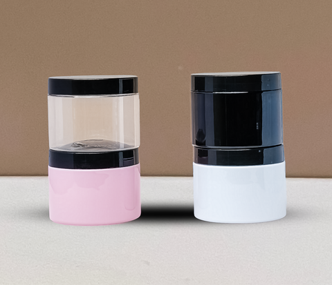 300g Plastic Jar With Black Lid