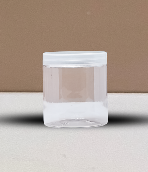500g Plastic Jar With Clear Lid