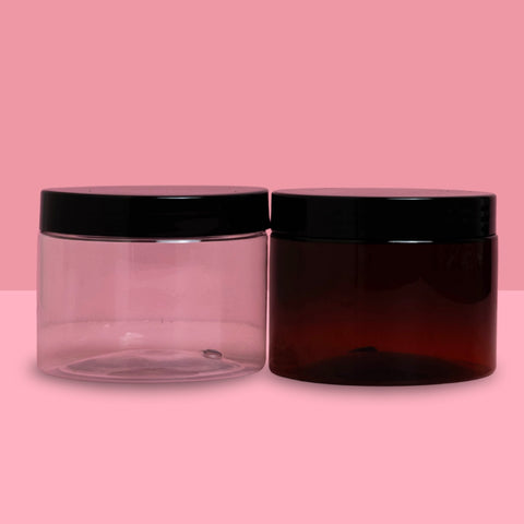 300g Plastic Jar With Black Lid