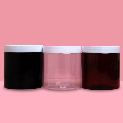 500g Plastic Jar With White Lid