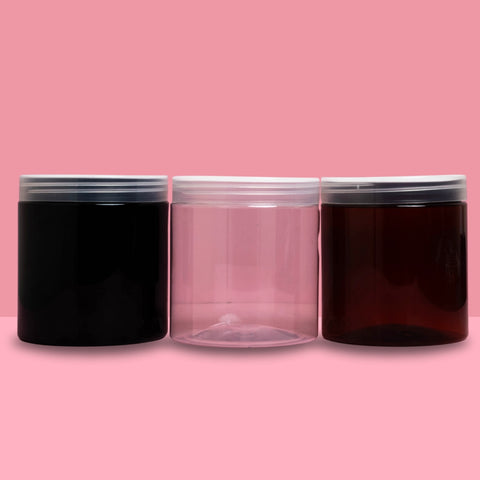 500g Plastic Jar With Clear Lid