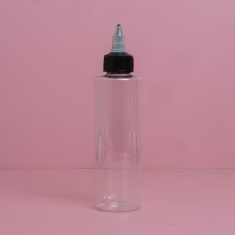 250Ml Tall Pet Bottle With Black Applicator With Clear Top