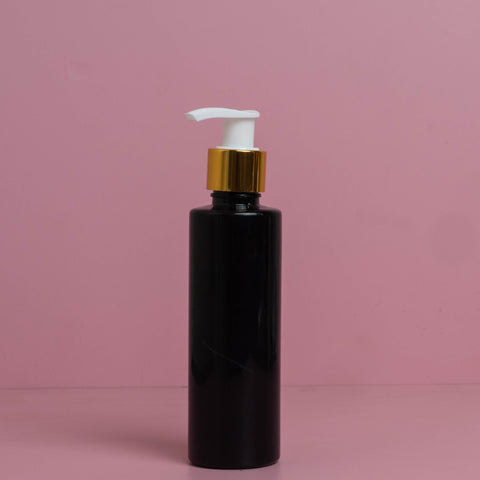 150Ml Pet Bottle With Old Gold White Lotion Pump