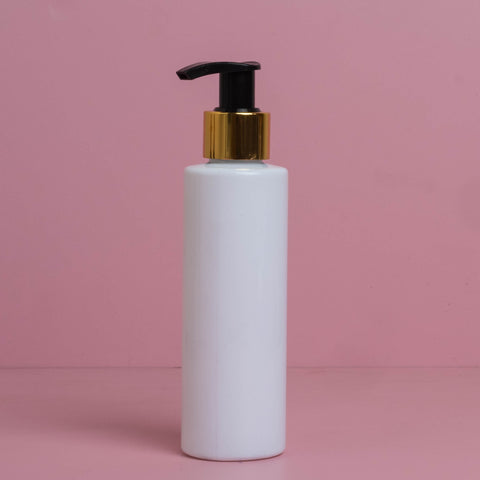 150Ml Pet Bottle With Old Gold Black Lotion Pump