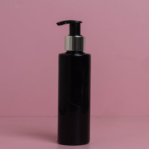 150Ml Pet Bottle With Silver Black Lotion Pump