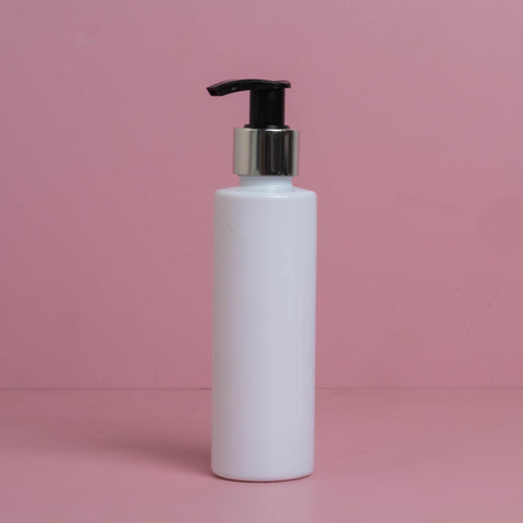 150Ml Pet Bottle With Silver Black Lotion Pump