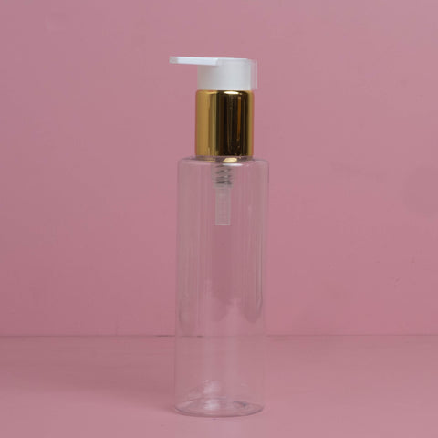 250Ml Tall Pet Bottle With New Gold White Lotion Pump