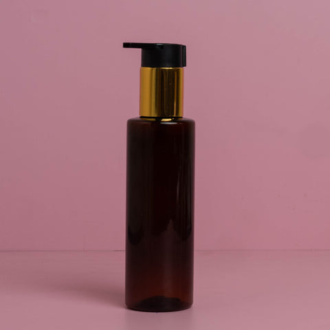 150Ml Pet Bottle With New Gold Black Lotion Pump