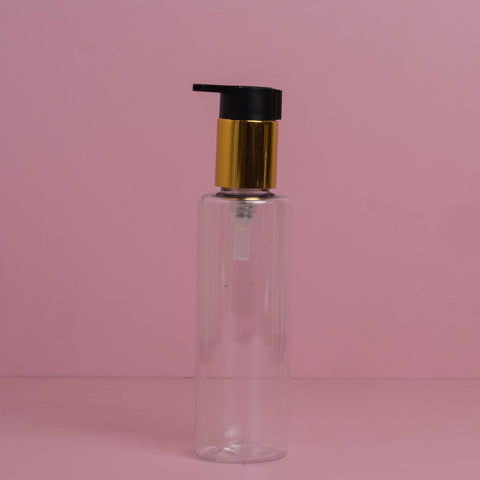 250Ml Tall Pet Bottle With New Gold Black Lotion Pump