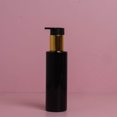 150Ml Pet Bottle With New Gold Black Lotion Pump