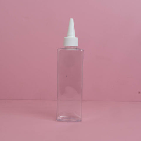 250Ml Square Pet Bottle With White Applicator