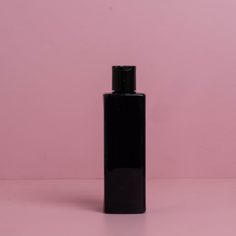 250Ml Square Pet Bottle With Black Press Cap