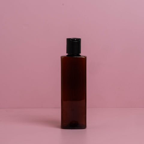 250Ml Square Pet Bottle With Black Press Cap