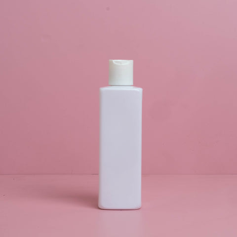 250Ml Square Pet Bottle With White Press Cap