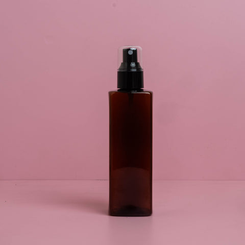 250Ml Square Pet Bottle With Black Mist Spray