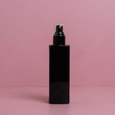 250Ml Square Pet Bottle With Black Mist Spray