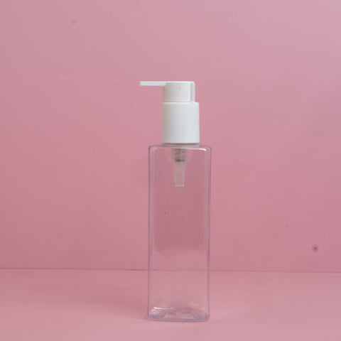 250Ml Square Pet Bottle With New White Lotion Pump