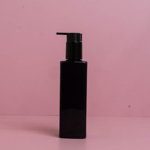 250Ml Square Pet Bottle With New Black Lotion Pump