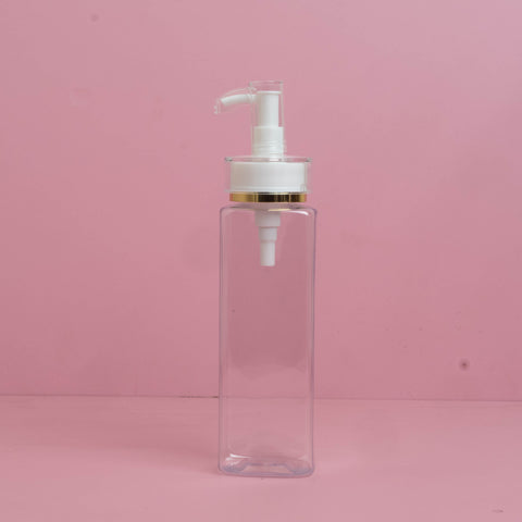 250Ml Square Pet Bottle With Lux Pump