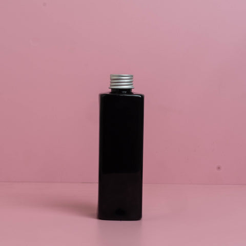 250Ml Square Pet Bottle With Silver Aluminium Screw Cap