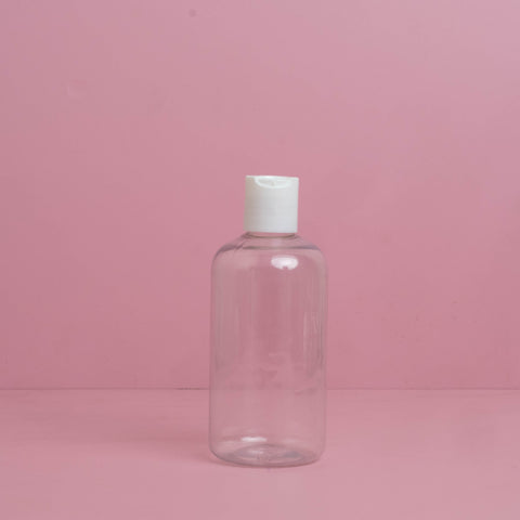 250Ml Short Pet Bottle With White Press Cap