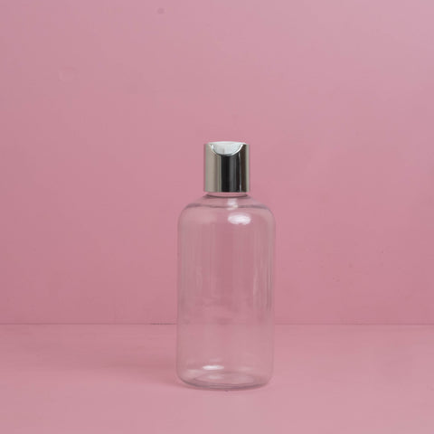 250Ml Short Pet Bottle With Silver Press Cap