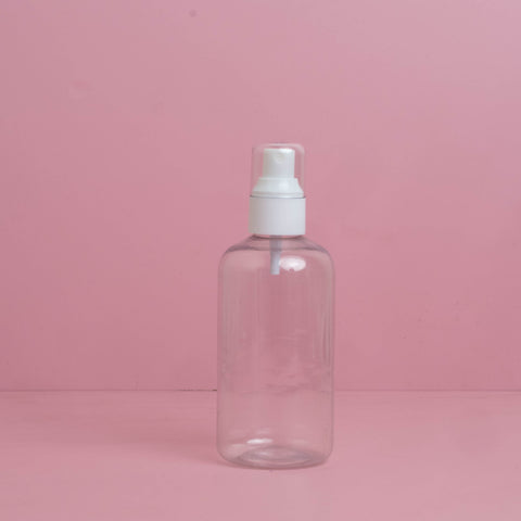 250Ml Short Pet Bottle With White Mist Spray