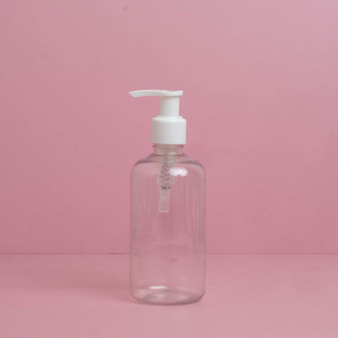 250Ml Short Pet Bottle With Old White Lotion Pump