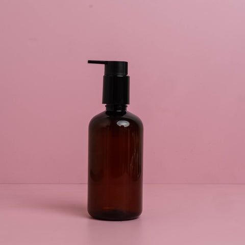 250Ml Short Pet Bottle With New Black Lotion Pump