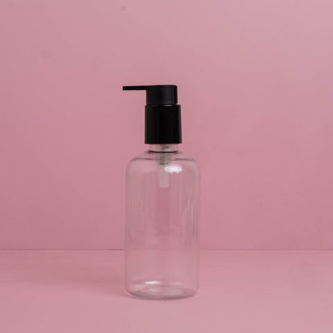 250Ml Short Pet Bottle With New Black Lotion Pump