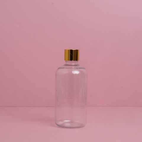 250Ml Short Pet Bottle With Gold Shinny Screw Caps