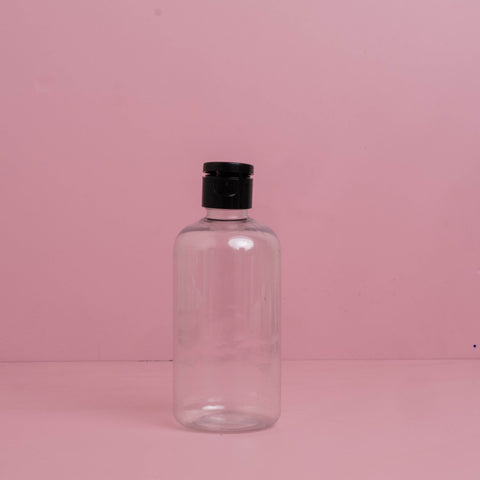 250Ml Short Pet Bottle With Black Flip Cap