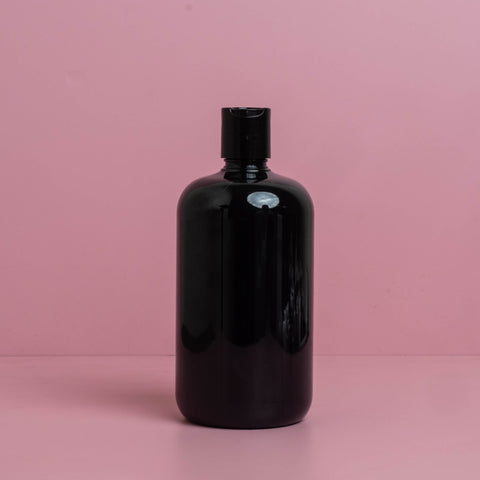 500Ml Short Pet Bottle With Black Press Cap