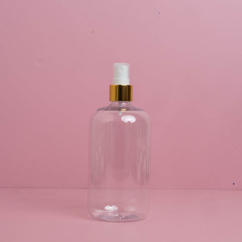 500Ml Short Pet Bottle With Gold Mist Spray