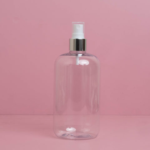 500Ml Short Pet Bottle With Silver Mist Spray