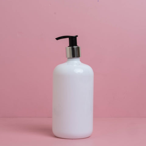 500Ml Short Pet Bottle With Silver Black Lotion Pump