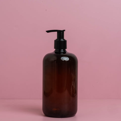 500Ml Short Pet Bottle With Old Black Lotion Pump