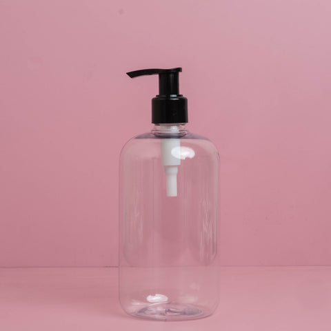 500Ml Short Pet Bottle With Old Black Lotion Pump