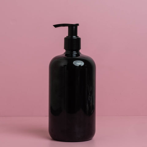 500Ml Short Pet Bottle With Old Black Lotion Pump