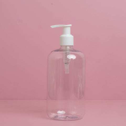 500Ml Short Pet Bottle With Old White Lotion Pump