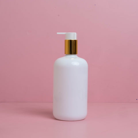 500Ml Short Pet Bottle With New Gold White Lotion Pump