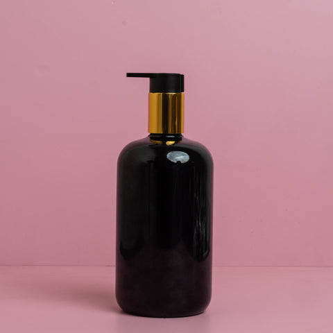 500Ml Short Pet Bottle With New Gold Black Lotion Pump