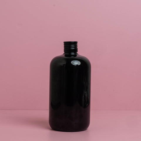 500Ml Short Pet Bottle With Matte Black Aluminium Screw Cap