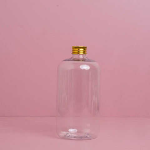 500Ml Short Pet Bottle With Gold Aluminium Screw Caps